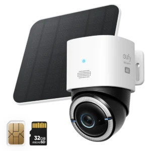 Eufy Security S330 4K UHD Outdoor 4G LTE Camera with Solar Panel White