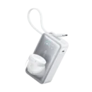Anker MagGo Power Bank (10K, 30W, Built-in Usb-C Cable, Made for Apple Watch) White