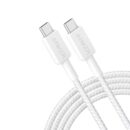 Anker 322 Usb-C to Usb-C Cable (6FT, 60W, Braided) White