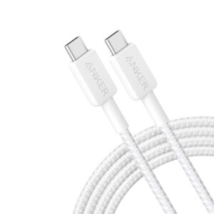 Anker 322 Usb-C to Usb-C Cable (6FT, 60W, Braided) White