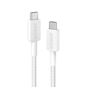 Anker 322 Usb-C to Usb-C Cable (3FT, 60W, Braided) White