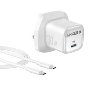 Anker Zolo Charger (30W, PD 3.0, With 1.0m C to C Cable) White