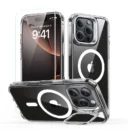 ESR Classic Hybrid Case with Stash Stand (HaloLock) [iPhone 16 Pro Max Compatible, Clear]