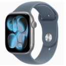 Apple Watch Series 11 [46mm, GPS, Silver, Blue-Silicone Band]