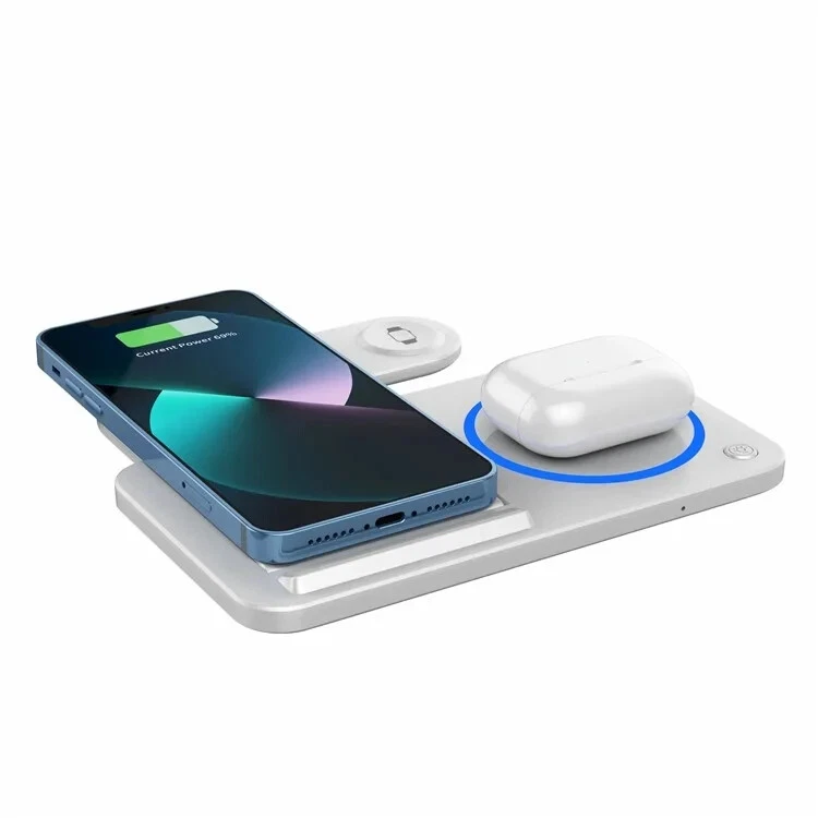 WiWU Greek 3 In 1 Foldable Magnetic Suction Wireless Charger - Image 3