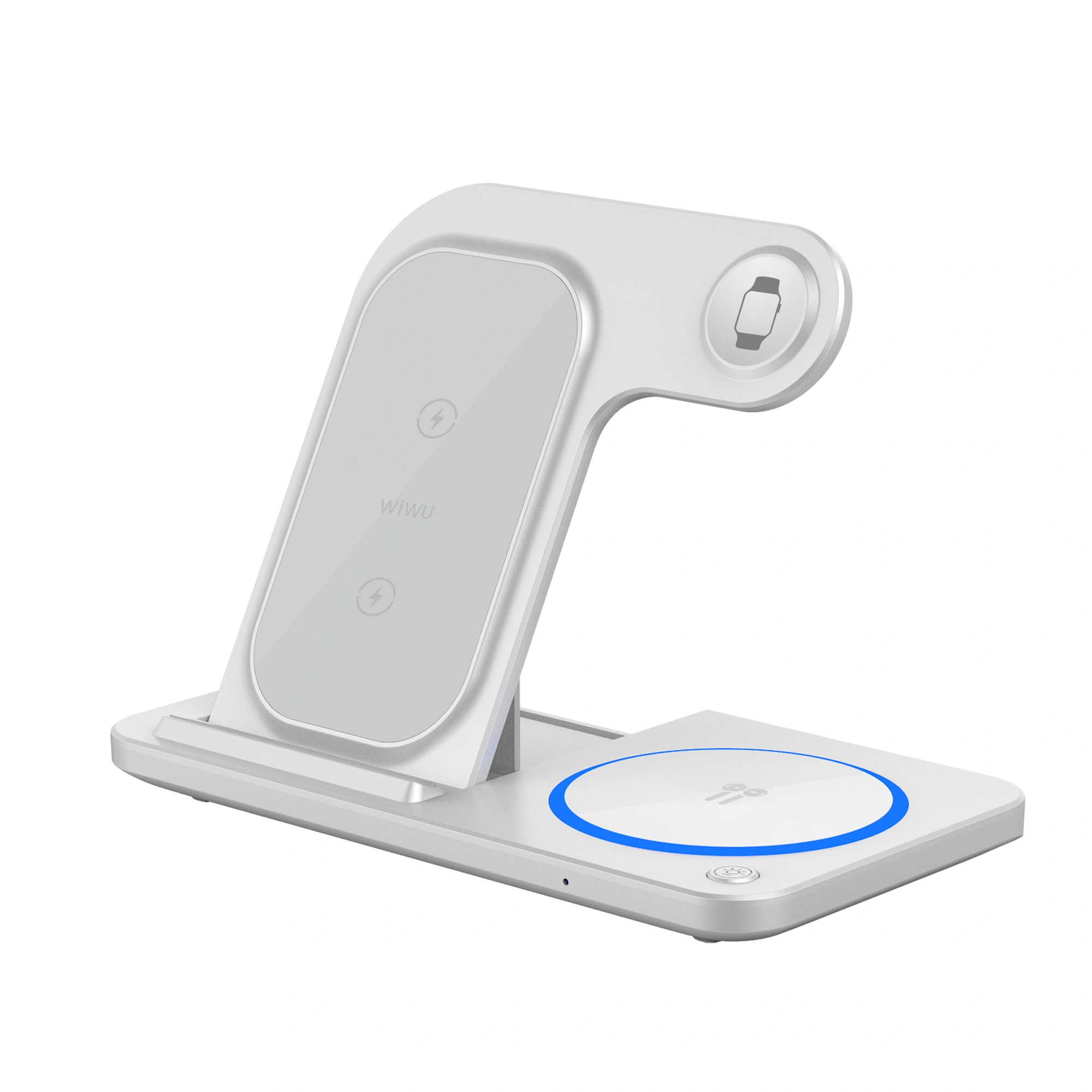 WiWU Greek 3 In 1 Foldable Magnetic Suction Wireless Charger